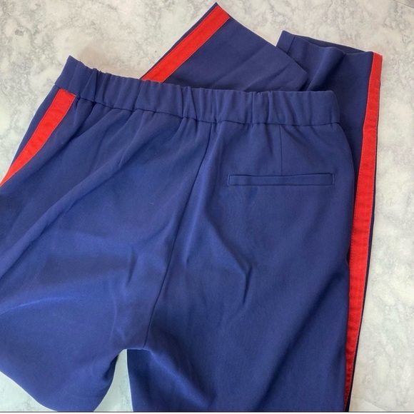 H&M L.O.G.G. Navy Red Side Stripe Pants Women’s Size 6 Style 205436 - Picture 2 of 4